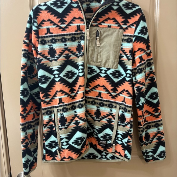 Wesc Multicolor Patterned Fleece Jacket - Picture 1 of 3